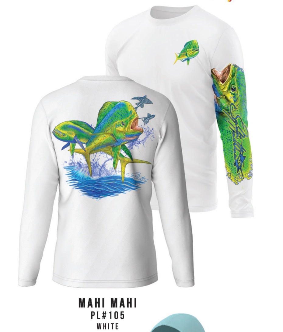 MEN'S UPF 50+ LONG SLEEVE / HOODED MAHI MAHI