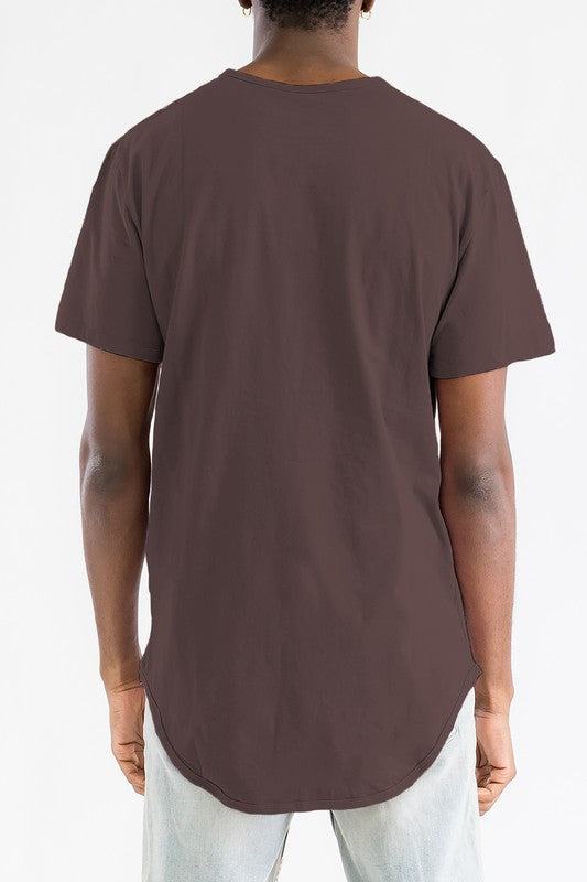 Extended Scallop Round Neck Tshirt