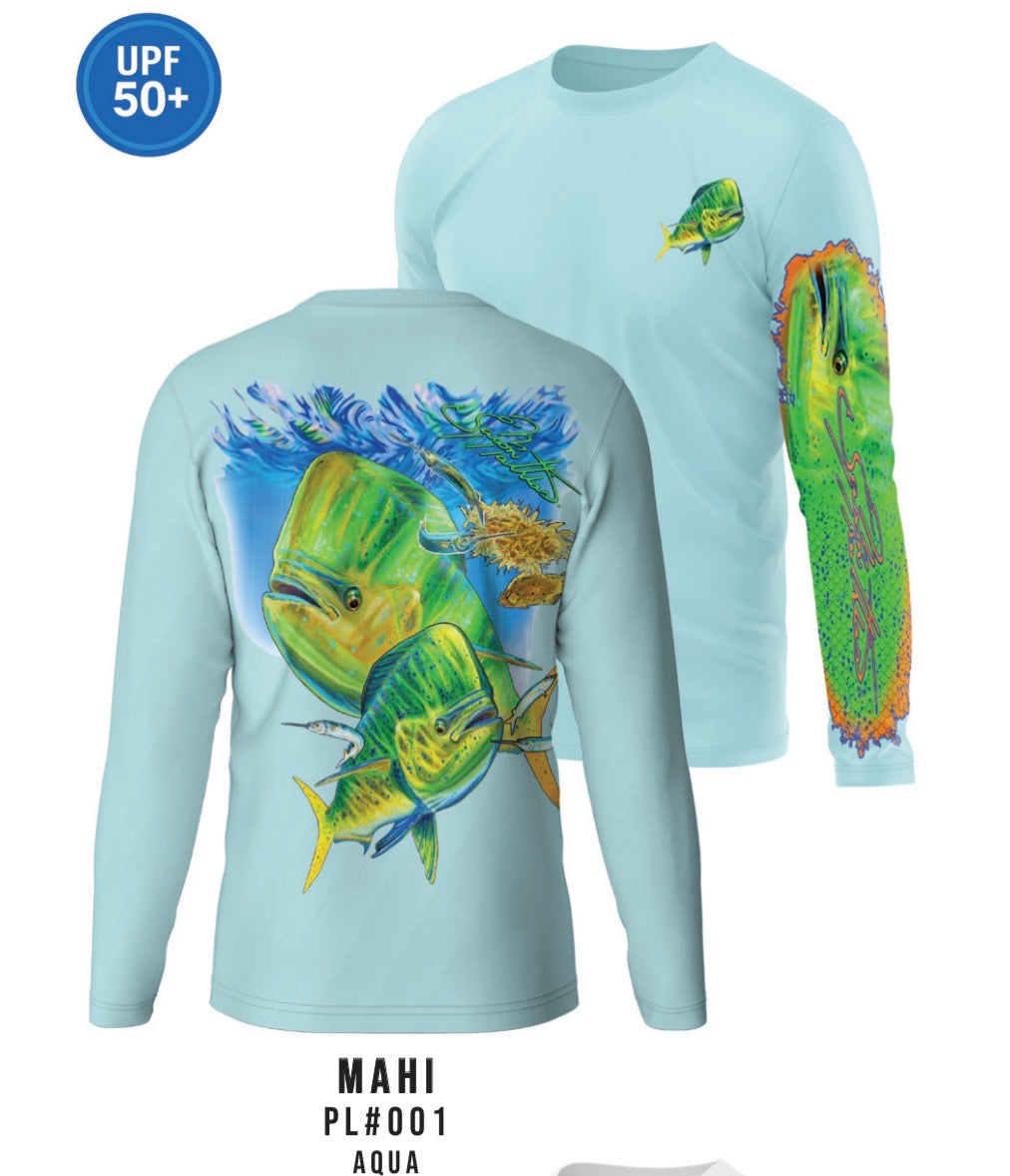 MENS UPF 50+ LONG SLEEVE PERFORMANCE MAHI
