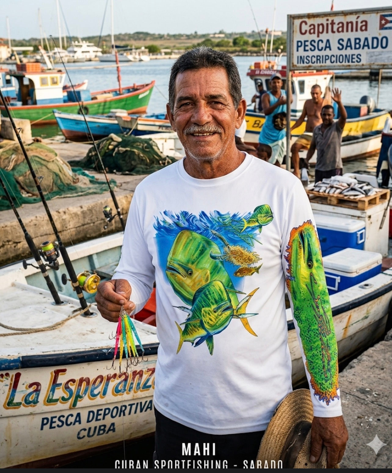 MENS UPF 50+ LONG SLEEVE PERFORMANCE MAHI