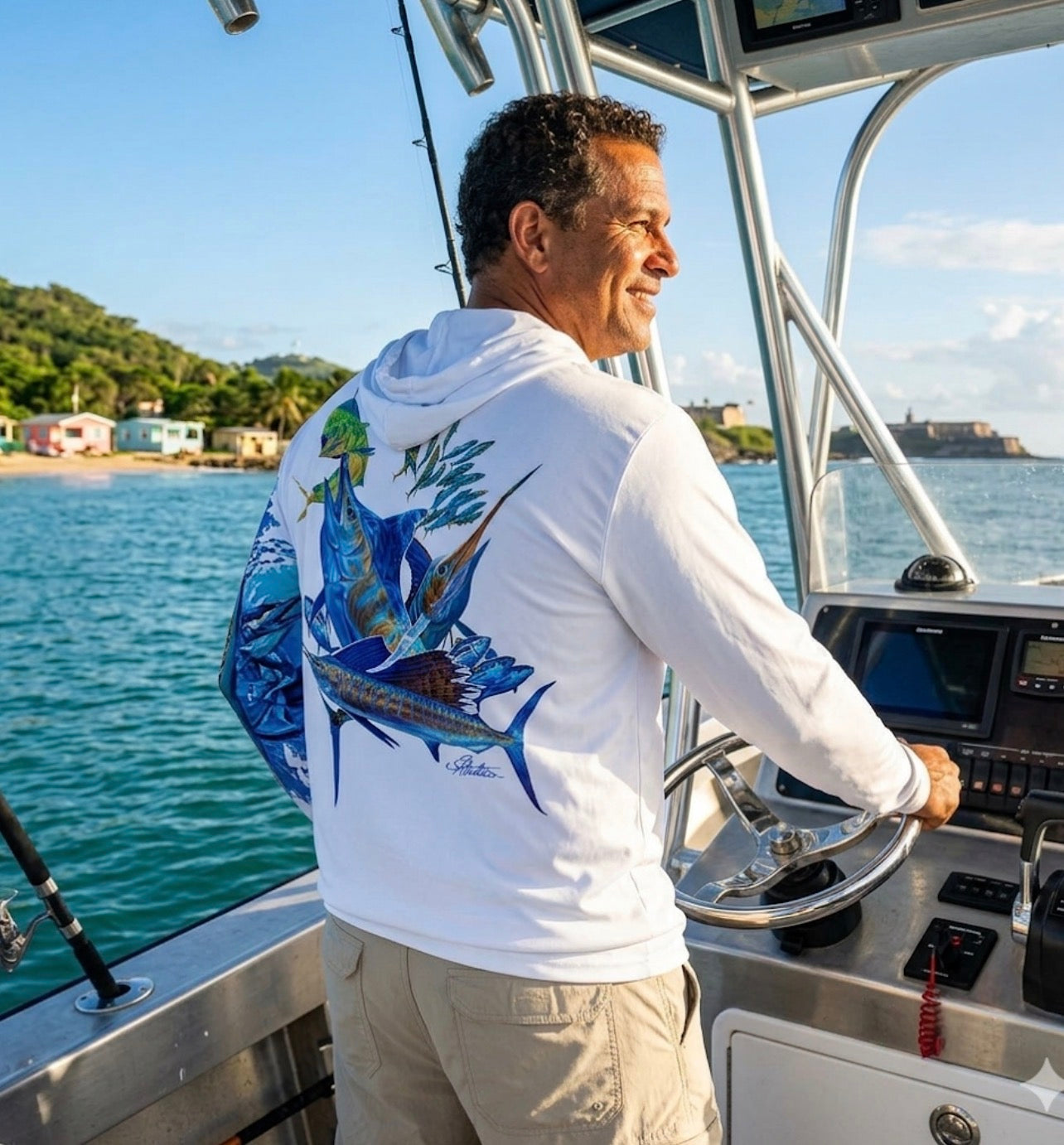 MEN'S UPF 50+ LONG SLEEVE / HOODED PERFORMANCE