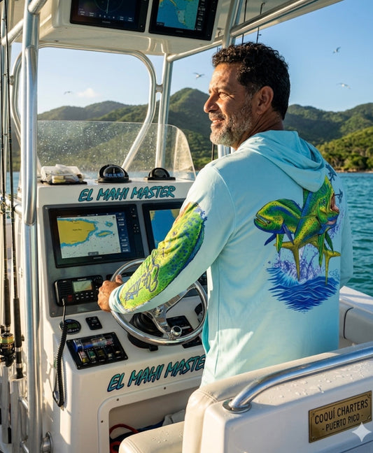 MEN'S UPF 50+ LONG SLEEVE / HOODED MAHI MAHI
