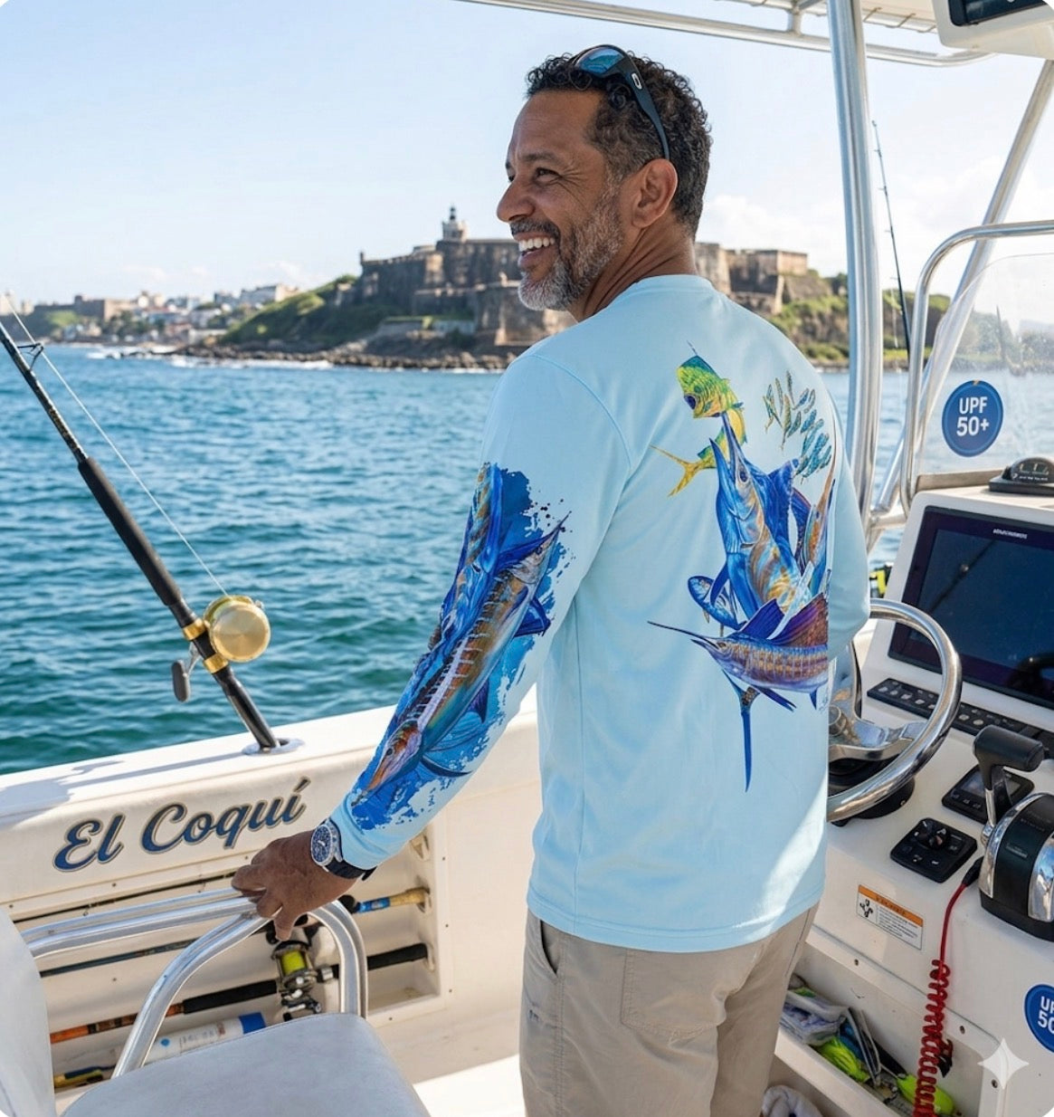 MEN'S UPF 50+ LONG SLEEVE / HOODED PERFORMANCE